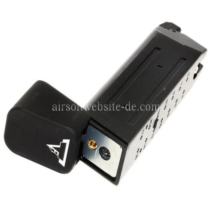 APS TTI 23rd Gas Magazin mit Dickem Boden Geeignet für G17 G18C G-Serie GBB Pistolen Airsoft Schwarz