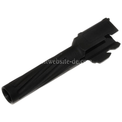 APS EMG 98mm/112mm Geriffelte Spirale Äußerer Lauf +12mm CW im Uhrzeigersinn Geeignet für APS EMG F1 Firearms BSF Serie GBB Pistolen Airsoft Schwarz