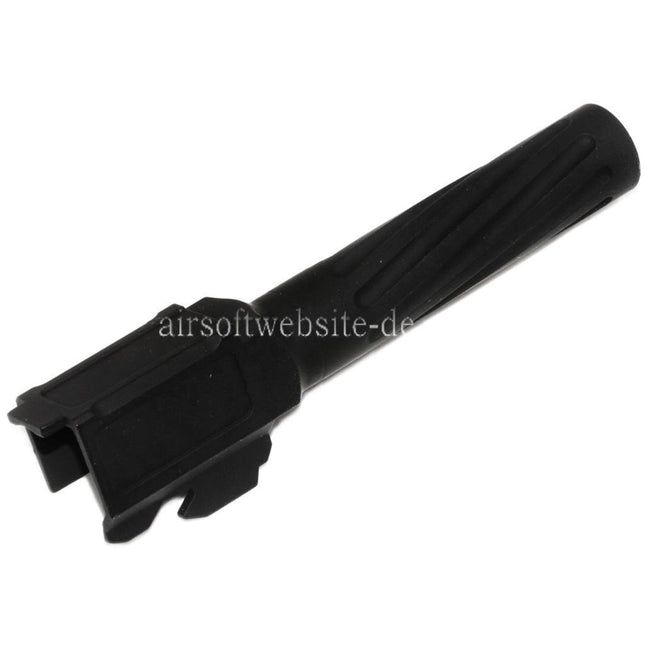 APS EMG 98mm/112mm Geriffelte Spirale Äußerer Lauf +12mm CW im Uhrzeigersinn Geeignet für APS EMG F1 Firearms BSF Serie GBB Pistolen Airsoft Schwarz