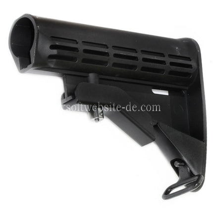Airsoft Website 165mm Polymer Schaft Geeignet für M4 M16 Serie AEG Gewehre Schwarz