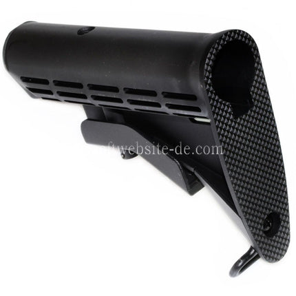 Airsoft Website 165mm Polymer Schaft Geeignet für M4 M16 Serie AEG Gewehre Schwarz