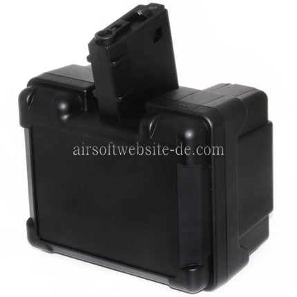 Airsoft Website 2600rd Elektrisch Trommelmagazin Geeignet für M4 M16 Serie AEG Gewehre Schwarz