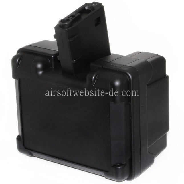 Airsoft Website 2600rd Elektrisch Trommelmagazin Geeignet für M4 M16 Serie AEG Gewehre Schwarz
