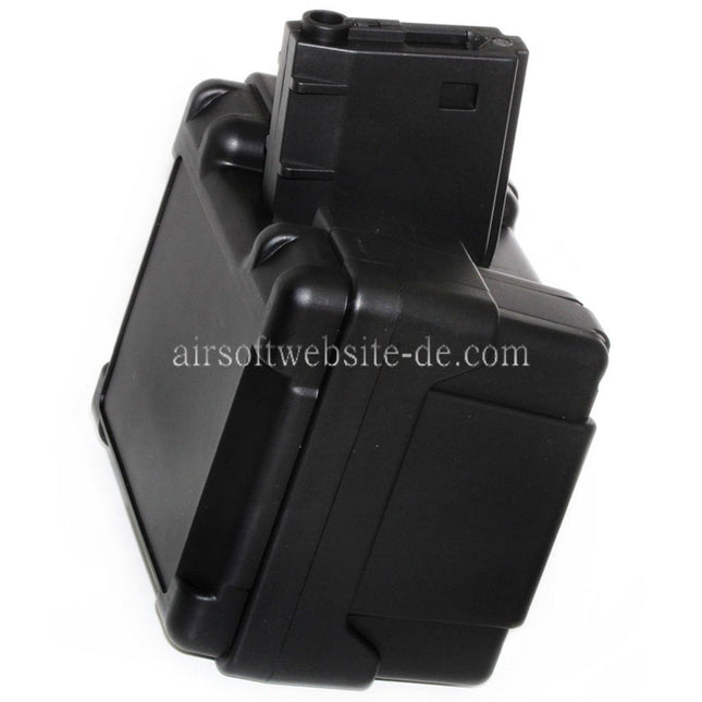 Airsoft Website 2600rd Elektrisch Trommelmagazin Geeignet für M4 M16 Serie AEG Gewehre Schwarz