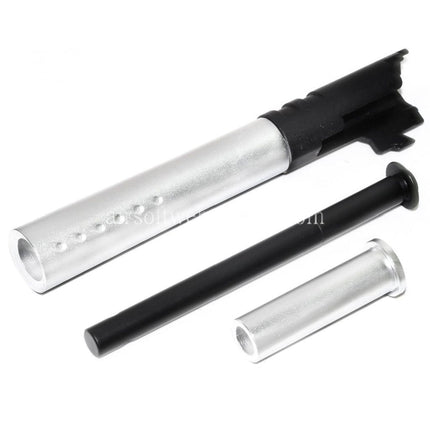 DOUBLE BELL 124mm/128mm V12 Stil Äußerer Lauf Set Geeignet für DOUBLE BELL ARMY Tokyo Marui 1911 GBB Pistolen Airsoft