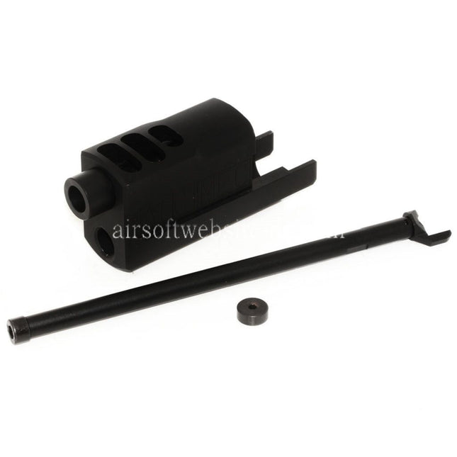 DOUBLE BELL Erweitertes Front Kit Kompensator Geeignet für DOUBLE BELL KSC WE (WE-TECH) M9 Serie GBB Pistolen Airsoft Schwarz