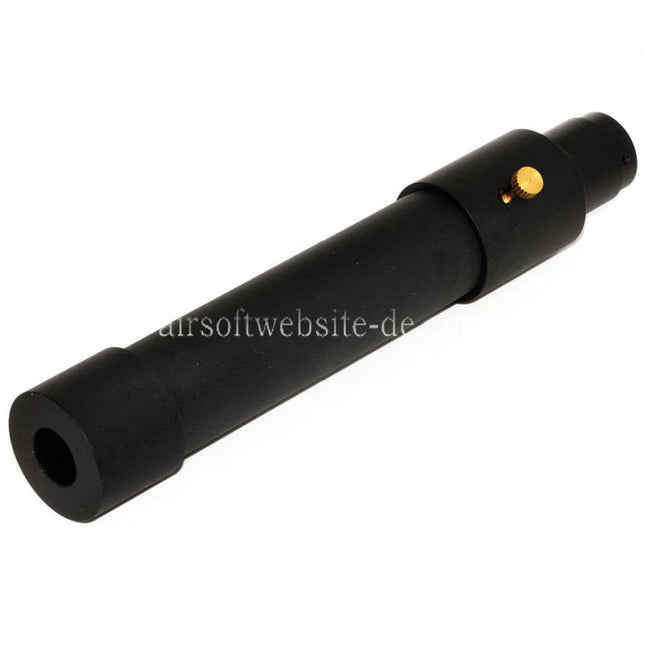 DOUBLE BELL 173mm/203mm x 34mm MPX QD Schalldämpfer mit Mündungsfeuerdämpfer Geeignet für -14mm CCW Gegen den Uhrzeigersinn Lauf Gewehre Airsoft Schwarz