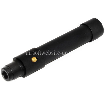 DOUBLE BELL 173mm/203mm x 34mm MPX QD Schalldämpfer mit Mündungsfeuerdämpfer Geeignet für -14mm CCW Gegen den Uhrzeigersinn Lauf Gewehre Airsoft Schwarz