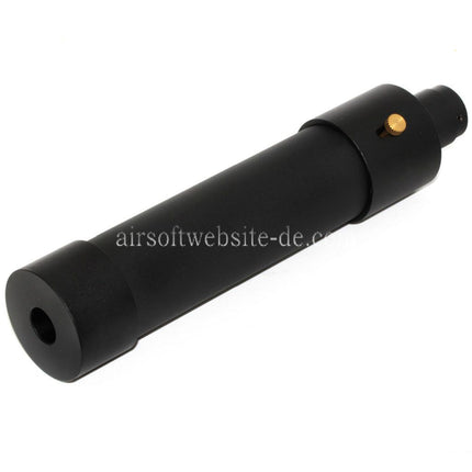 DOUBLE BELL 184mm/214mm x 44mm MPX QD Schalldämpfer mit Mündungsfeuerdämpfer Geeignet für -14mm CCW Gegen den Uhrzeigersinn Lauf Gewehre Airsoft Schwarz