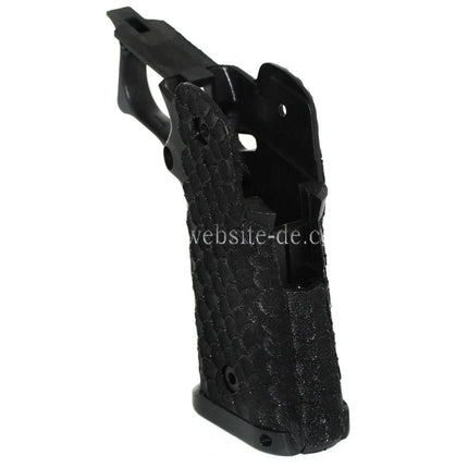 ARMY ARMAMENT Pistolengriff Fischschuppen Punktierung Geeignet für R601 TTI Combat Master EMG AW WE Tokyo Marui Hi-Capa Serie GBB Pistolen Airsoft Schwarz