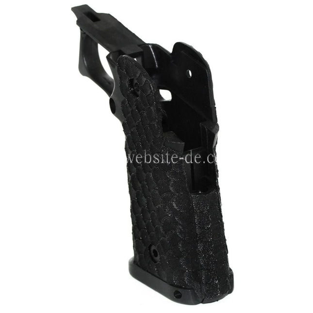 ARMY ARMAMENT Pistolengriff Fischschuppen Punktierung Geeignet für R601 TTI Combat Master EMG AW WE Tokyo Marui Hi-Capa Serie GBB Pistolen Airsoft Schwarz