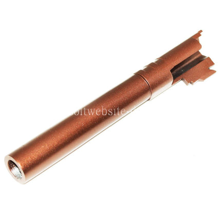 Airsoft Website 133mm/136mm Außen Lauf -12mm CCW Gegen den Uhrzeigersinn Geeignet für ARMY ARMAMENT R601 TTI Combat Master Tokyo Marui Hi-Capa Serie GBB Pistolen Bronze