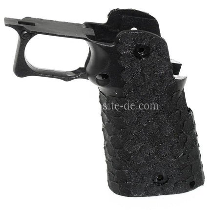 ARMY ARMAMENT Pistolengriff Fischschuppen Punktierung Geeignet für R607 DVC Carry EMG AW WE Tokyo Marui Hi-Capa Serie GBB Pistolen Airsoft Schwarz