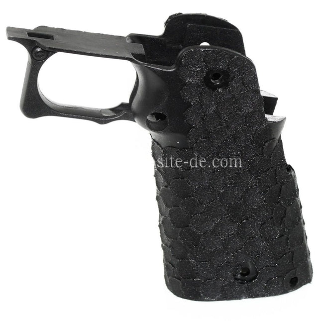 ARMY ARMAMENT Pistolengriff Fischschuppen Punktierung Geeignet für R607 DVC Carry EMG AW WE Tokyo Marui Hi-Capa Serie GBB Pistolen Airsoft Schwarz
