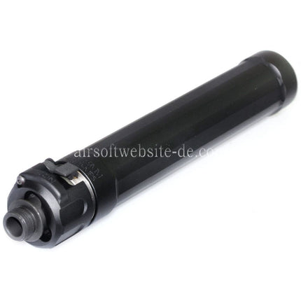 5KU 187mm Ryder 9 MP5 Schalldämpfer mit +14mm CW Rechtsgewinde Mündungsfeuerdämpfer Geeignet für CYMA MP5 Serie AEG SMG Gewehre Airsoft