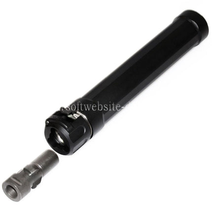 5KU 187mm Ryder 9 MP5 Schalldämpfer mit +12mm CW Rechtsgewinde Mündungsfeuerdämpfer Geeignet für WE (WE-TECH) MP5 Serie AEG SMG Gewehre Airsoft