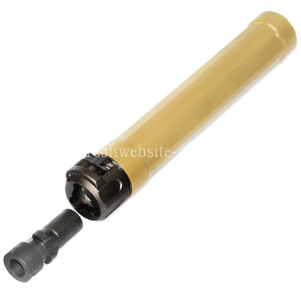 5KU 187mm Ryder 9 MP5 Schalldämpfer mit +12mm CW Rechtsgewinde Mündungsfeuerdämpfer Geeignet für WE (WE-TECH) MP5 Serie AEG SMG Gewehre Airsoft