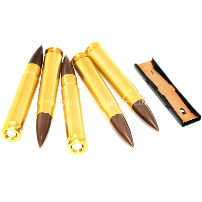 DOUBLE BELL 5 Stück Set Metall Dummy Gehäuse Patronen geeignet für D-Boys DOUBLE BELL Kar-98K 98K Bolt Action Scharfschützengewehre Airsoft