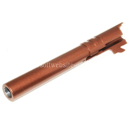 E&C 134/138mm Stahl Außen Lauf +12mm CW Im Uhrzeigersinn Geeignet für E&C Tokyo Marui Hi-Capa Combat Master Serie GBB Pistolen Airsoft Bronze