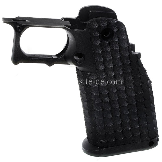 E&C Combat Master Polymer Pistolengriff Geeignet für E&C Tokyo Marui Hi-Capa Serie GBB Pistolen Airsoft Schwarz