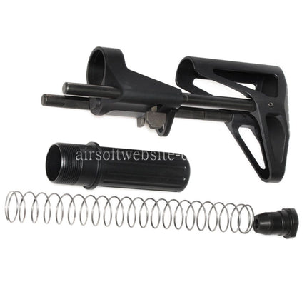 5KU SCW Einziehbarer PDW Schaft Geeignet für Tokyo Marui M4 MWS Serie GBB Gewehre Airsoft Schwarz