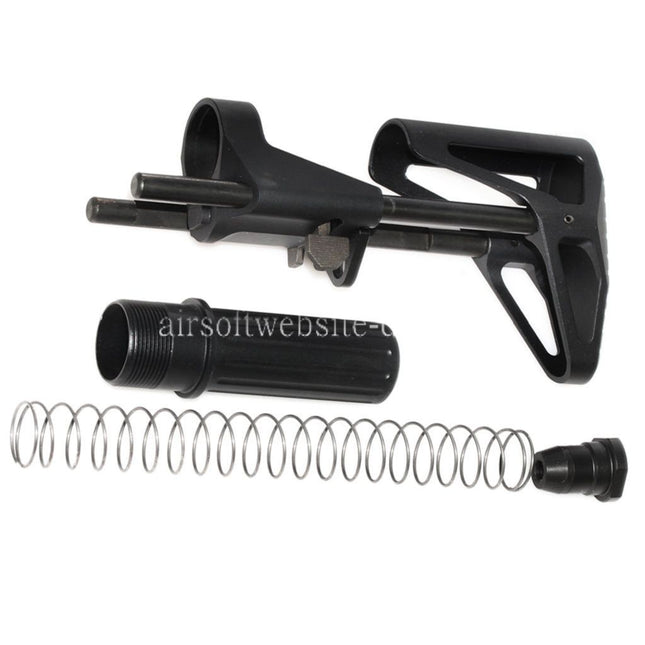 5KU SCW Einziehbarer PDW Schaft Geeignet für Tokyo Marui M4 MWS Serie GBB Gewehre Airsoft Schwarz