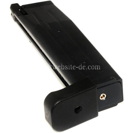 G&P 30rd Gas Magazin Geeignet für Hi-Capa Serie GBB Pistolen Airsoft Schwarz