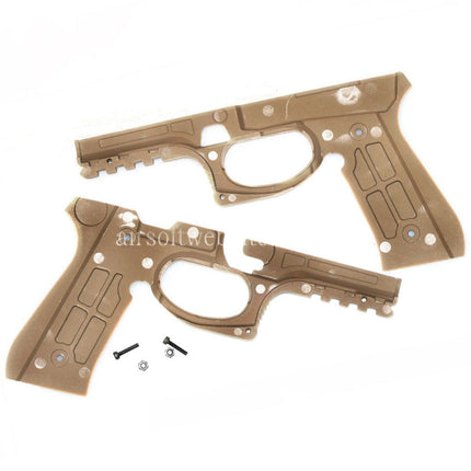 Airsoft Website Umbausatz für Plastik Schutzrahmen geeignet für GBB-Pistolen der Tokyo Marui M92F Serie