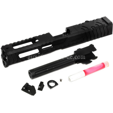 5KU CNC Aluminum 9INE RMR Ready Laufschlittensatz Geeignet für WE Tokyo Marui G17 Gen3 Serie GBB Pistolen Airsoft