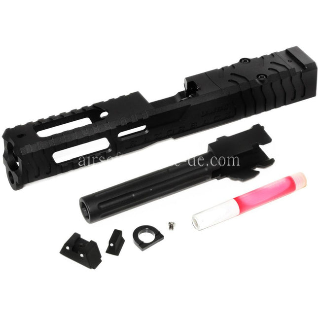 5KU CNC Aluminum 9INE RMR Ready Laufschlittensatz Geeignet für WE Tokyo Marui G17 Gen3 Serie GBB Pistolen Airsoft