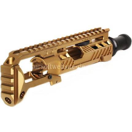 5KU Karabinergewehr Umbausatz Typ-A mit M1913 Schienenschaft Adapter Geeignet für Action Army AAP-01 Serie GBB Pistolen Airsoft
