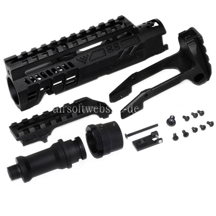 5KU Karabinergewehr Umbausatz Typ-B mit M1913 Schienenschaft Adapter Geeignet für Action Army AAP-01 Serie GBB Pistolen Airsoft