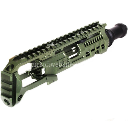 5KU Karabinergewehr Umbausatz Typ-B mit M1913 Schienenschaft Adapter Geeignet für Action Army AAP-01 Serie GBB Pistolen Airsoft