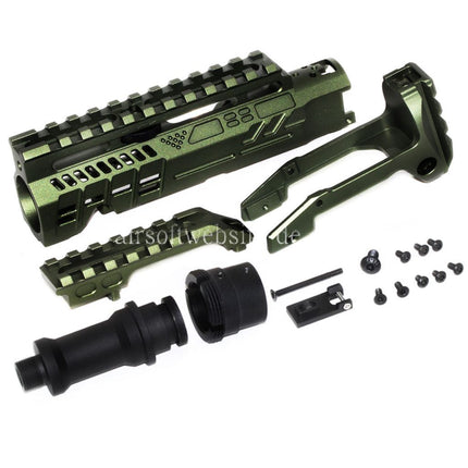 5KU Karabinergewehr Umbausatz Typ-B mit M1913 Schienenschaft Adapter Geeignet für Action Army AAP-01 Serie GBB Pistolen Airsoft