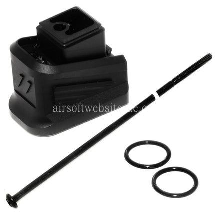 5KU CNC Aluminum Magazin Erweiterungspad Geeignet für Tokyo Marui G17 G18C G-Serie GBB Pistolen Magazin