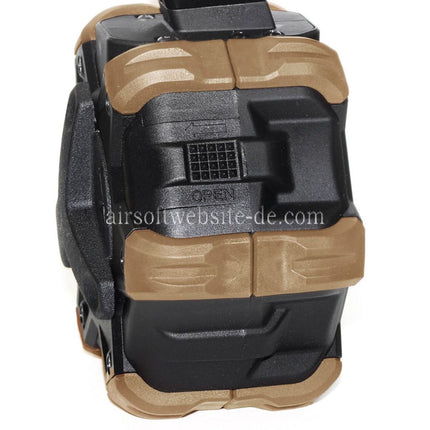 WE (WE-TECH) 350rd Gas Trommelmagazin Geeignet für G17 G18C G-Serie GBB Pistolen Airsoft