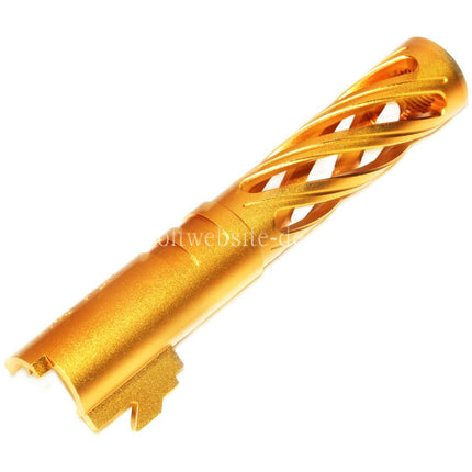 5KU 4.3 Zoll 106mm/110mm CNC Tornado Spiral Hollow Äußerer Lauf +11mm CW im Uhrzeigersinn Geeignet für Tokyo Marui Hi-Capa 4.3 GBB Pistolen Airsoft