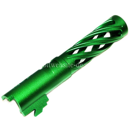 5KU 4.3 Zoll 106mm/110mm CNC Tornado Spiral Hollow Äußerer Lauf +11mm CW im Uhrzeigersinn Geeignet für Tokyo Marui Hi-Capa 4.3 GBB Pistolen Airsoft