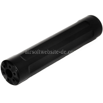 5KU 157mm Laufverlängerung Attrappe Schalldämpfer Geeignet für -14mm CCW Gegen den Uhrzeigersinn Action Army AAP-01 Serie GBB Pistols Airsoft Schwarz