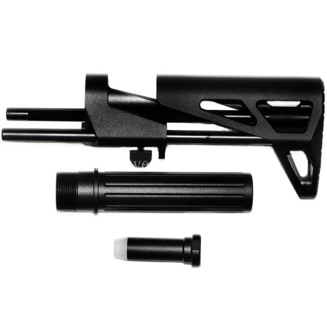 5KU 5-Position MDX Einziehbarer CQB Schaft Geeignet für VFC GHK WA M4 Serie GBB Gewehre Airsoft Schwarz