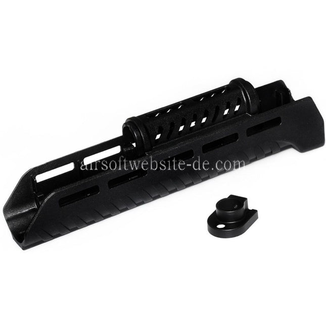 CYMA 110mm/265mm Polymer ZHUKOV Stil AKM M-LOK Oberes unteres Handschutz system Geeignet für CYMA AK Serie AEG Gewehre Airsoft Schwarz