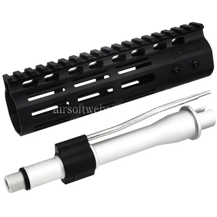 CYMA CGS Noveske SBR NSR7 (7 Zoll) M-Lok Handschutz Schienen System mit äußerer Lauf Geeignet für CYMA CGS AR M4 Tokyo Marui M4 MWS GBB Gewehre Airsoft