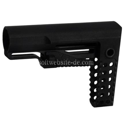 APS RS-4 Einziehbarer Schaft mit QD Riemenhalterung und Paracord Geeignet für M4 AEG Pufferrohr Gewehre Airsoft Schwarz