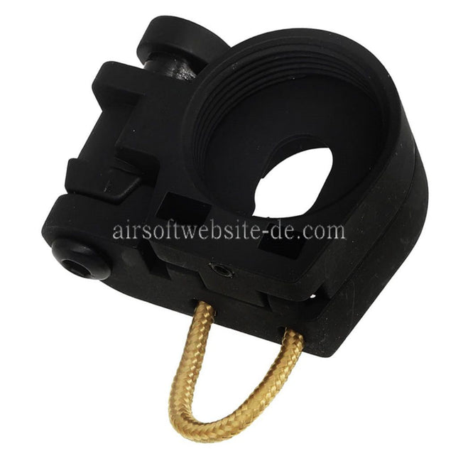 APS Metall klappbarer Gewehrschaftadapter Geeignet für APS PER EMG GBox M4 Serie GBB Gewehre Airsoft Schwarz