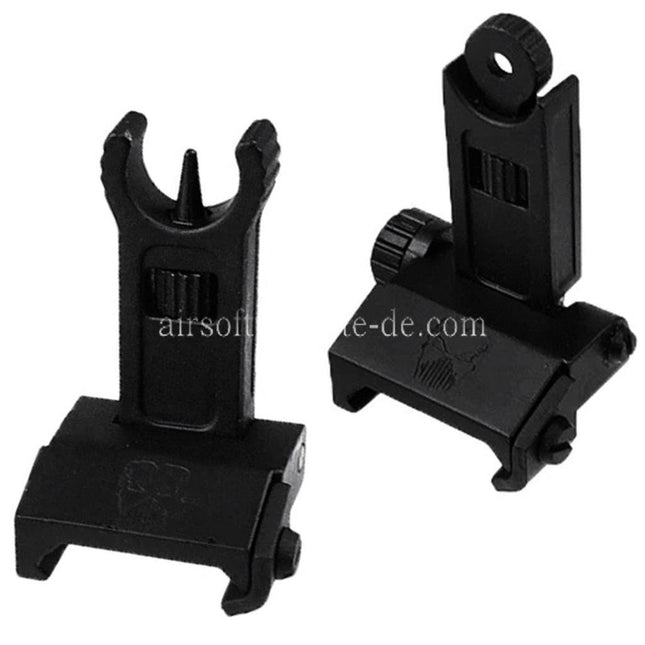 APS New Phantom Hochklappen Korn Kimme Geeignet für 20mm 1913 Picatinny Schiene M4 M16 AEG Gewehre Airsoft
