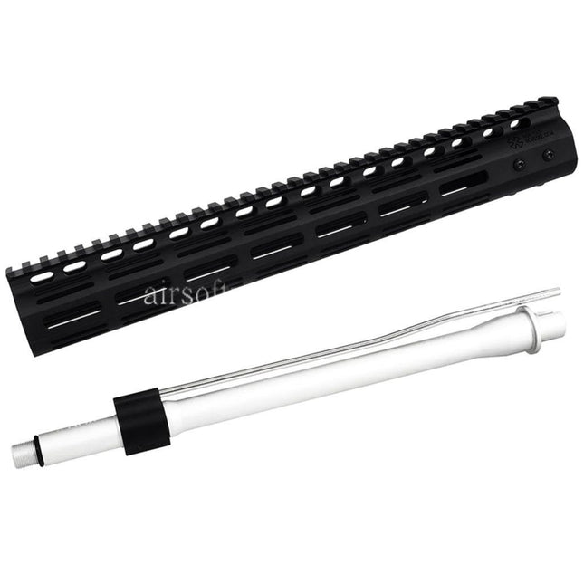 CYMA CGS Noveske N4 13.5 Zoll M-Lok Handschutz Schienen System mit äußerer Lauf Geeignet für CYMA CGS AR M4 Tokyo Marui M4 MWS GBB Gewehre Airsoft