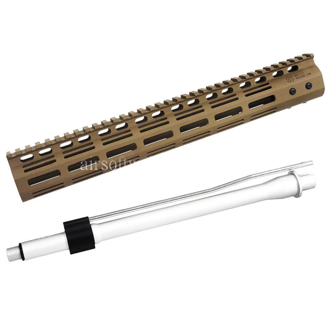CYMA CGS Noveske N4 13.5 Zoll M-Lok Handschutz Schienen System mit äußerer Lauf Geeignet für CYMA CGS AR M4 Tokyo Marui M4 MWS GBB Gewehre Airsoft