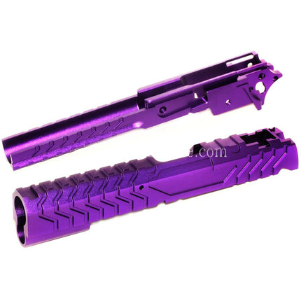 5KU CNC Aluminium Matrix Stil Schlitten Mittlerer Rahmen Set Geeignet für Tokyo Marui Hi-Capa Serie GBB Pistolen Airsoft