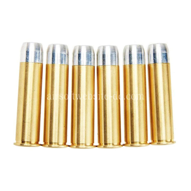 King Arms 6 Stück Set mit Metallhülsenpatronen geeignet für King Arms Python.357 Version 2 Serie Gasrevolver Pistolen Airsoft