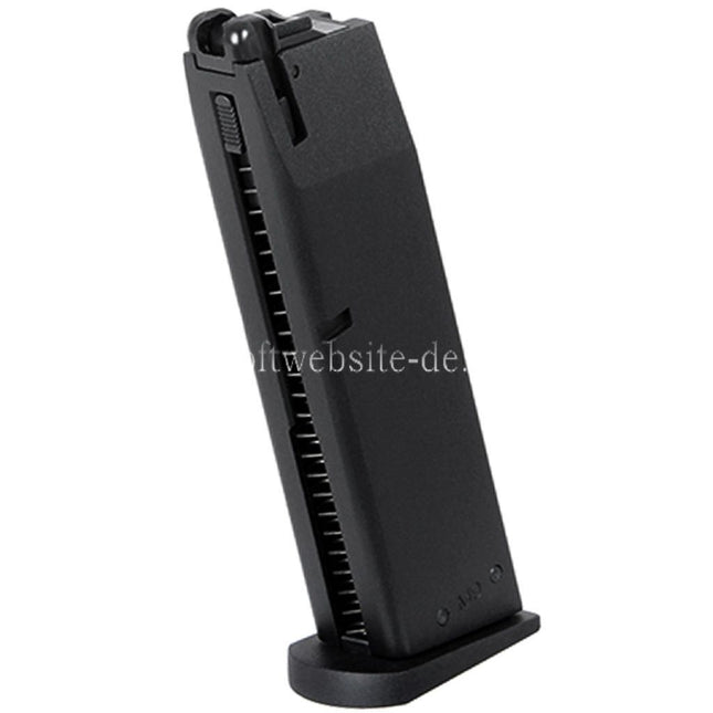 KJ WORKS 25rd Gas Magazin Geeignet für KJ SRC Tokyo Marui WE M9 Serie GBB Pistole Airsoft Schwarz